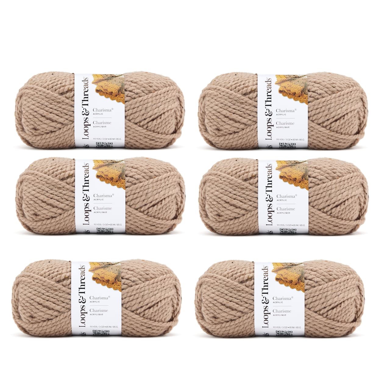 6 Pack: Charisma™ Tweed Yarn by Loops & Threads®